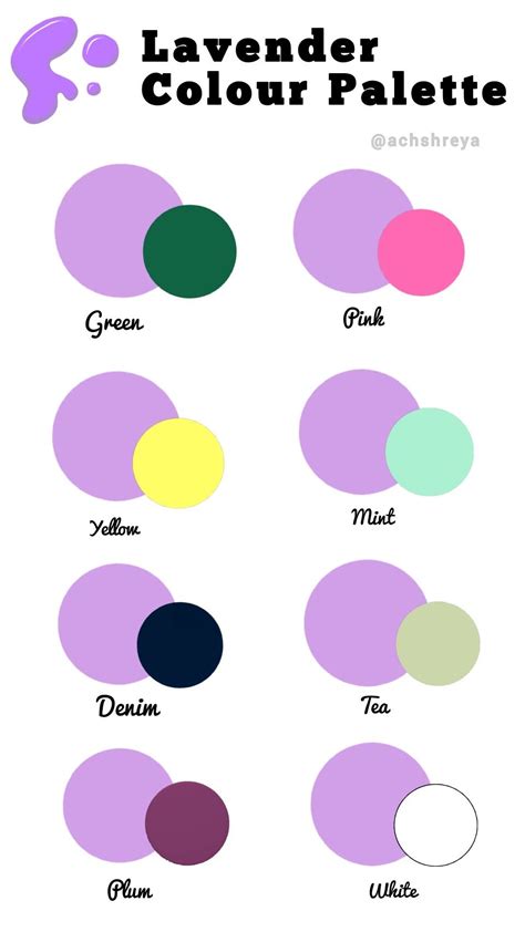 the color scheme for lavender and green is shown in this image, with ...