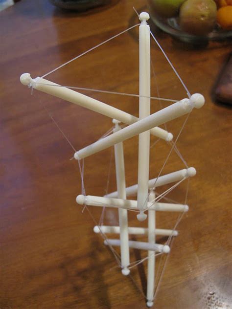 Tensegrity sculpture with 3D-printed beams | Make: