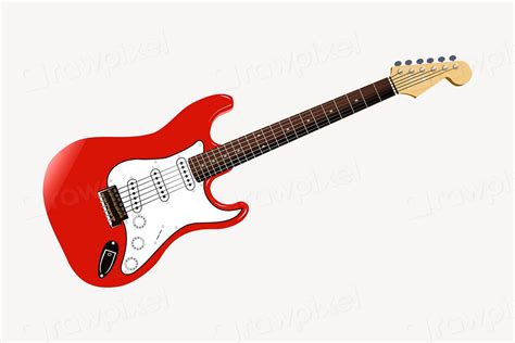 Electric guitar clipart, musical instrument | Free PSD - rawpixel