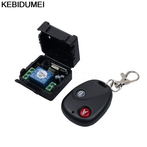 Remote Switch 433MHz Universal Wireless Remote Control DC 12V Button On / Off RF Switch ...