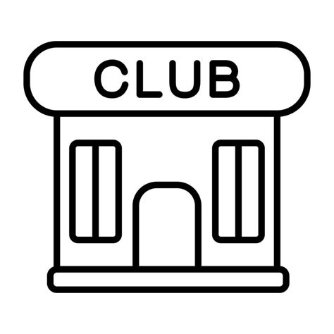 Club Line Icon 14640093 Vector Art at Vecteezy