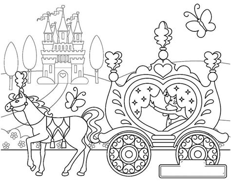 Coloring Book Princess Carriage Online Coloring Page Hicoloring | The ...