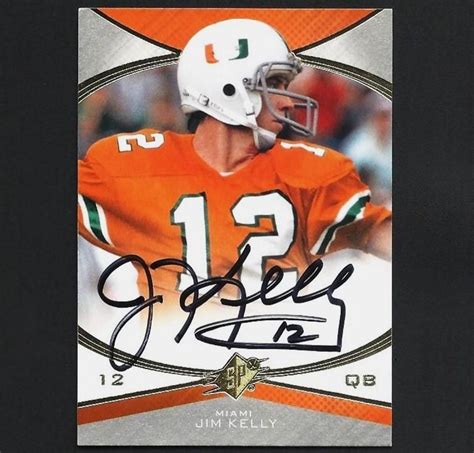 Jim Kelly autograph signed 2013 Upper Deck card #47 Bills/Miami ...