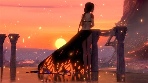 2160x3840 Wlop Anime Girl Sunset 4k Sony Xperia X,XZ,Z5 Premium ,HD 4k ...