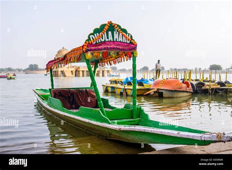 Gadisar Lake Boating point at Jaisalmer, Rajasthan, India Stock Photo - Alamy