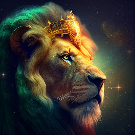 Majestic Lion With Crown Ai-generated Digital Art 3 Great for Wall Art ...