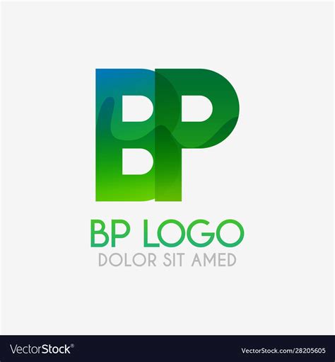 Bp logo with striking colors and gradations Vector Image