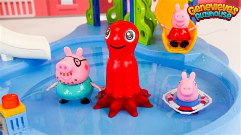 Peppa Pig Toy Learning Video for Kids - Peppa Pig Gets a New Pool and ...