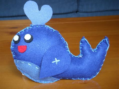 Felt Whale · A Whale Plushie · Sewing on Cut Out + Keep · Creation by Kristine