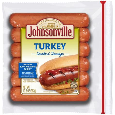 Johnsonville Sausage Turkey Smoked Sausage (64 g) - Instacart