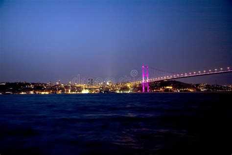 Istanbul Bosphorus View at Night Stock Photo - Image of landmark, night ...