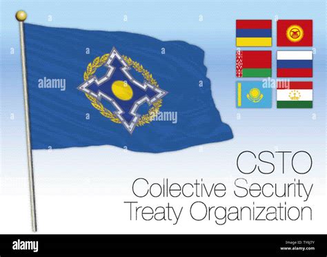 CSTO - Collective Security Treaty Organization flag, Russia, vector ...