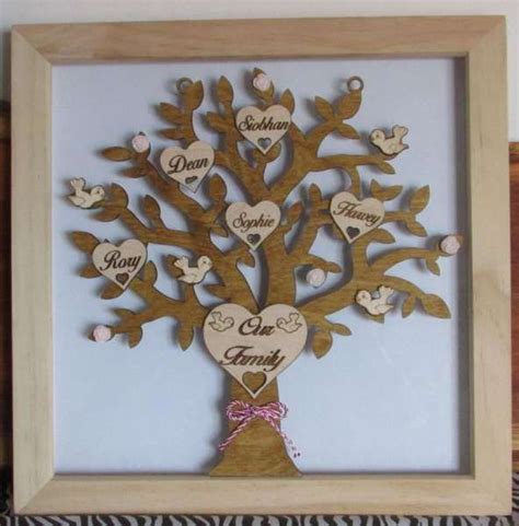 12 Best Wood Family Tree Wall Hanging Collection | Family tree craft ...