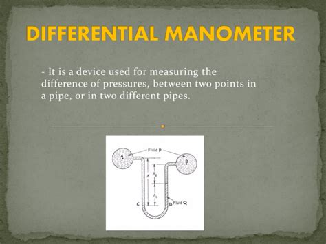 DIFFERENTIAL MANOMETER