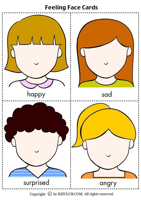 Preschool Free Printable Emotion Faces