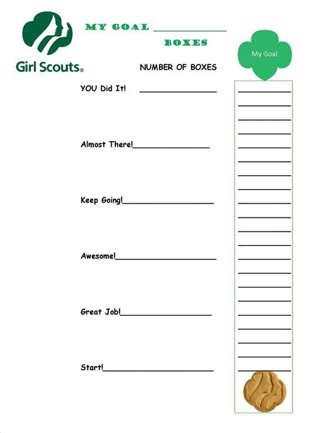 Girl Scout Cookie Goal Printable