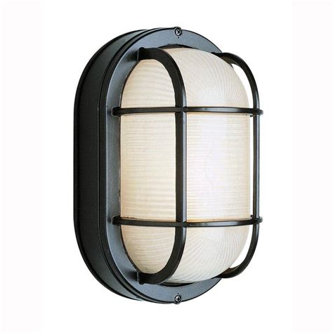 Bel Air Lighting Bulkhead 1-Light Outdoor Black Wall or Ceiling Fixture ...