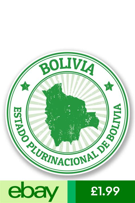 2 x Bolivia Vinyl Sticker Decal iPad Laptop Travel Luggage Map Flag ...