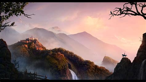 Download Fantasy Landscape HD Wallpaper by Stas Lobachev