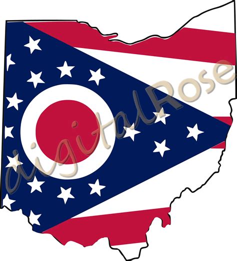 Ohio State Flag Outline Svg Dxf Eps Png Jpg - Etsy UK