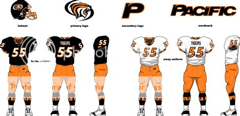 Pacific Tigers Football Uniforms