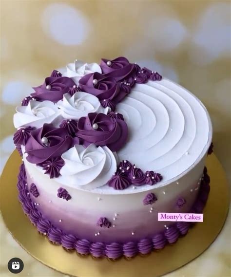 Purple special Cake | Buttercream cake decorating, Simple cake designs ...