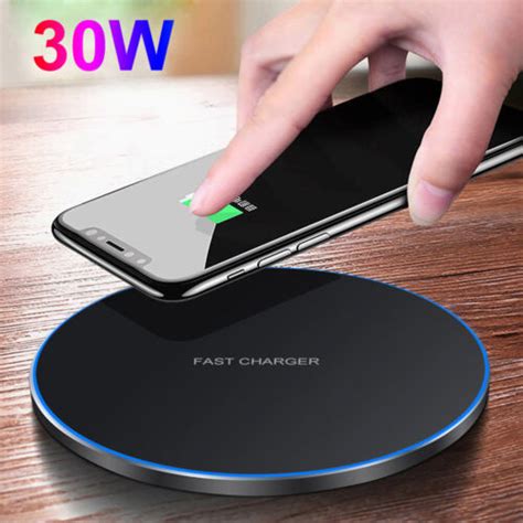 30W Wireless Charger Fast Charging Pad Mat For iPhone 14 13 15 12 11Pro ...