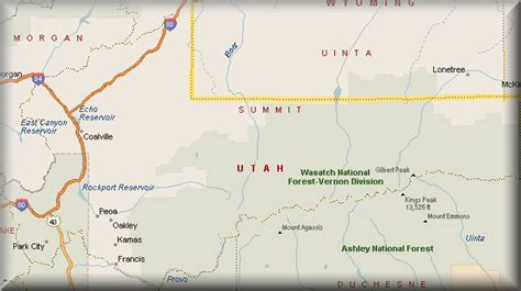 Summit County, Utah Map