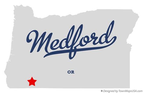 Map of Medford, OR, Oregon