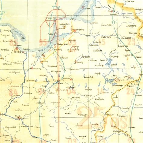 Original German WWII Luftwaffe Navigator Map of England Battle of Britain - Dated 1941 ...