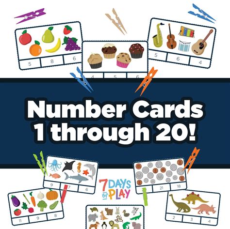 Printable Number Cards – Learning 1 through 20 in 2022 | Number cards, Printable numbers ...