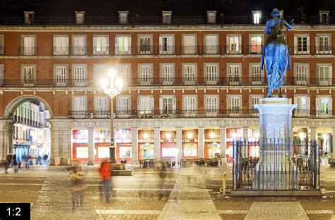 Plaza Mayor (night view) - PANORAMASTREETLINE