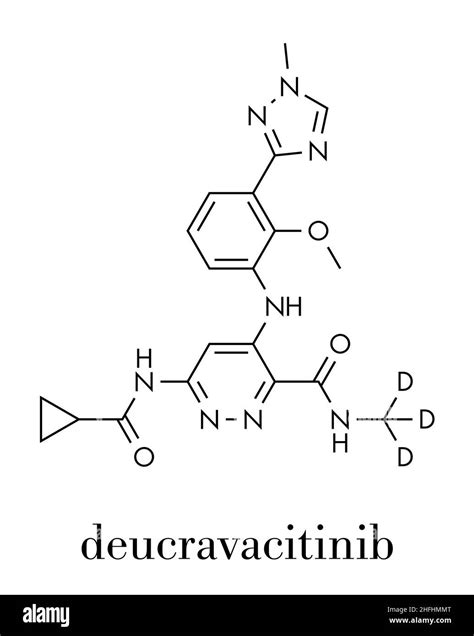 Deucravacitinib drug molecule. Skeletal formula Stock Vector Image ...