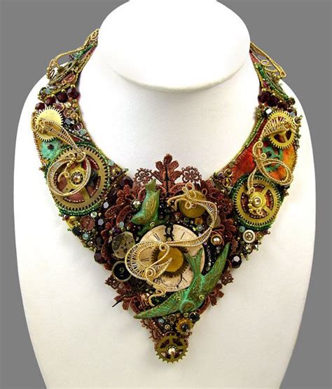 Steampunk Necklace - Steampunk Jewelry - Steam Punk jewelry - bib ...