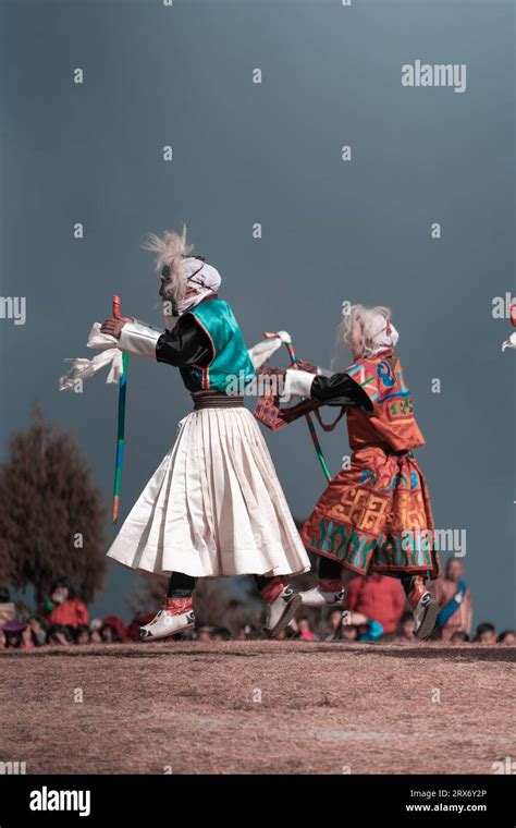 Bhutan mask dance Stock Photo - Alamy