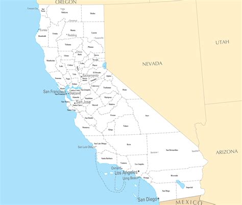 California Cities And Towns • Mapsof.net