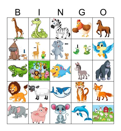 Free Animal Bingo Cards Printables - Free Templates Printable