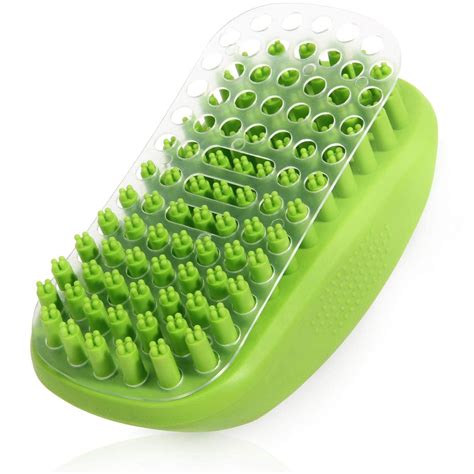 HOP Dog Grooming Brush Pet Shampoo Bath Soothing Massage Rubber Bristles Curry Comb for Doggy ...
