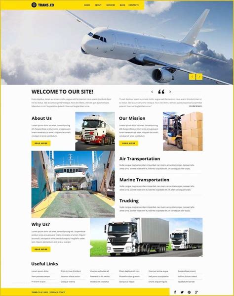 Free Trucking Website Templates Of 12 Best Transportation Wordpress ...