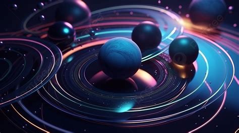 3d Wallpaper With A Group Of Colorful Planets Background, 3d Illustration Of A Scenewith Cosmic ...