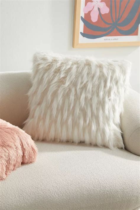 Darrah Faux Fur Throw Pillow | Urban Outfitters