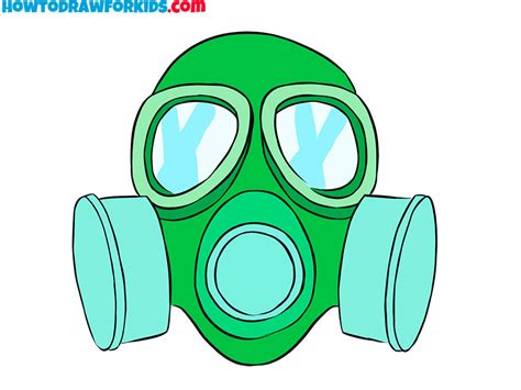 How to Draw a Gas Mask - Easy Drawing Tutorial For Kids