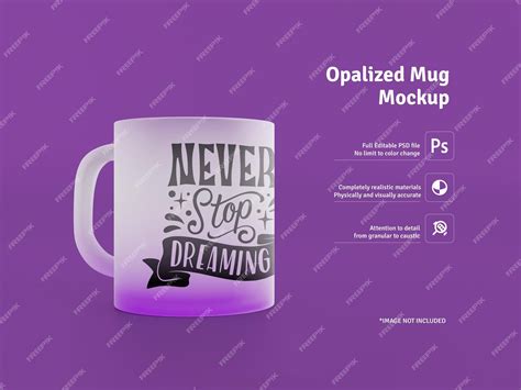 Premium PSD | Opalized mug mockup_full editable psd file 02