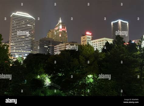 Downtown Oklahoma City at Night Stock Photo - Alamy