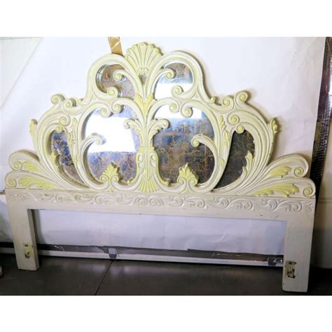 Mid-Century Hollywood Regency California King With Mirror Headboard ...