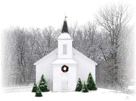 Country Christmas Church Photograph by Carol Sweetwood - Pixels