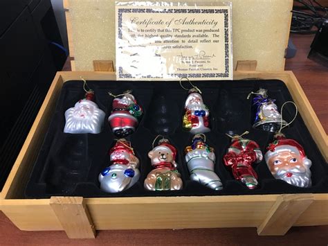 Christmas Ornament Set of 9 THOMAS PACCONI Blown Glass Museum’s Series ...