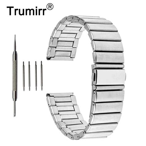 22mm 24mm Stainless Steel Watch Band for Breitling Folding Buckle Strap ...