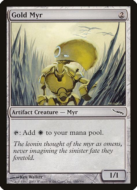 Gold Myr - Mirrodin - MTG Print