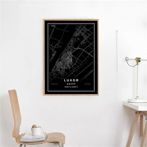 LUXOR MAP PRINT High Res Map Map Of Luxor Luxor City Map | Etsy